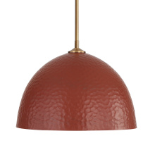Golden 6950-L MBS-RC - Golden Lighting Shepard 1-light Pendant in Modern Brass and Russet Clay shade